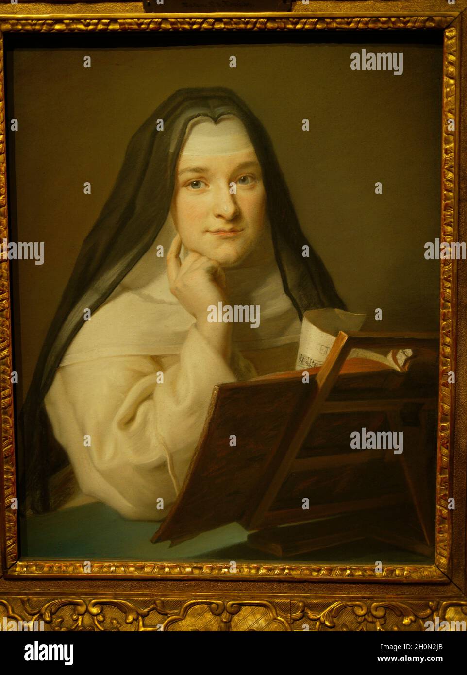 Portrait présumé de Madame Louise en Carmélite (1737-1787) fille de Louis XV Stockfoto