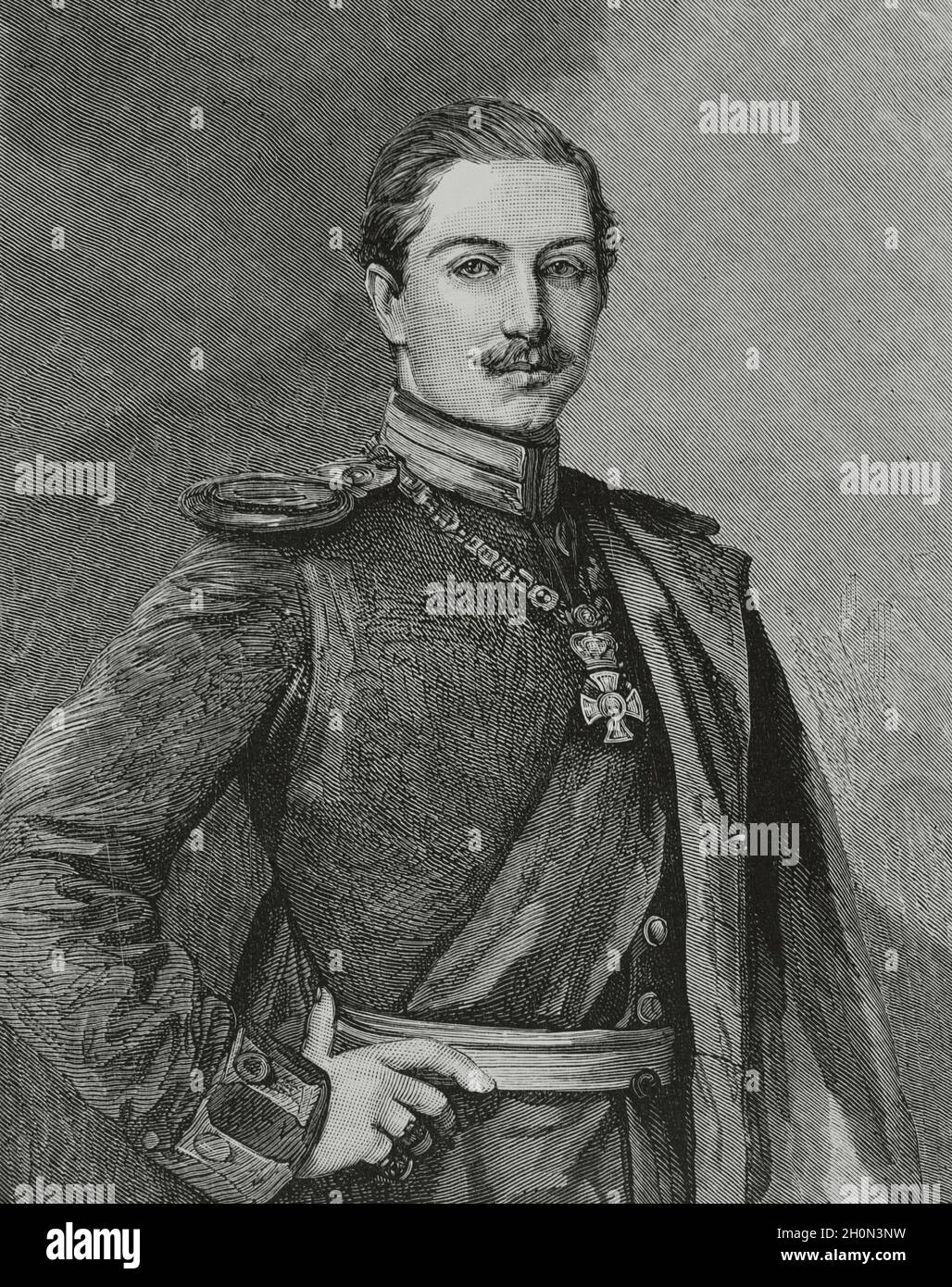 Wilhelm II. Von Deutschland (1859-1941). Letzter Kaiser oder Kaiser des Deutschen Reiches und letzter König von Preußen (1888-1918). Portrait noch als Prinz Stockfoto