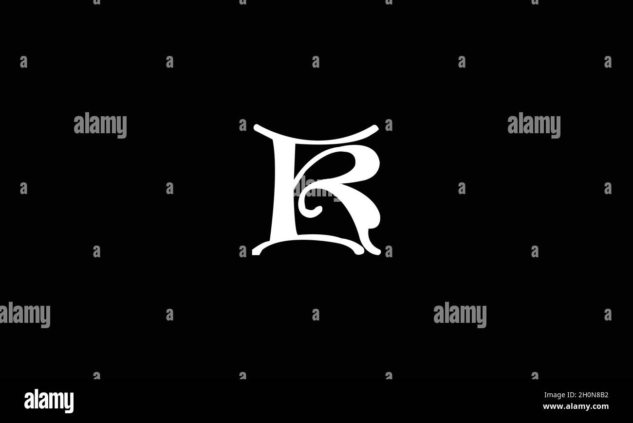 LOGO MIT T- UND R-SCHRIFTZUG ZUR ILLUSTRATION Stock Vektor