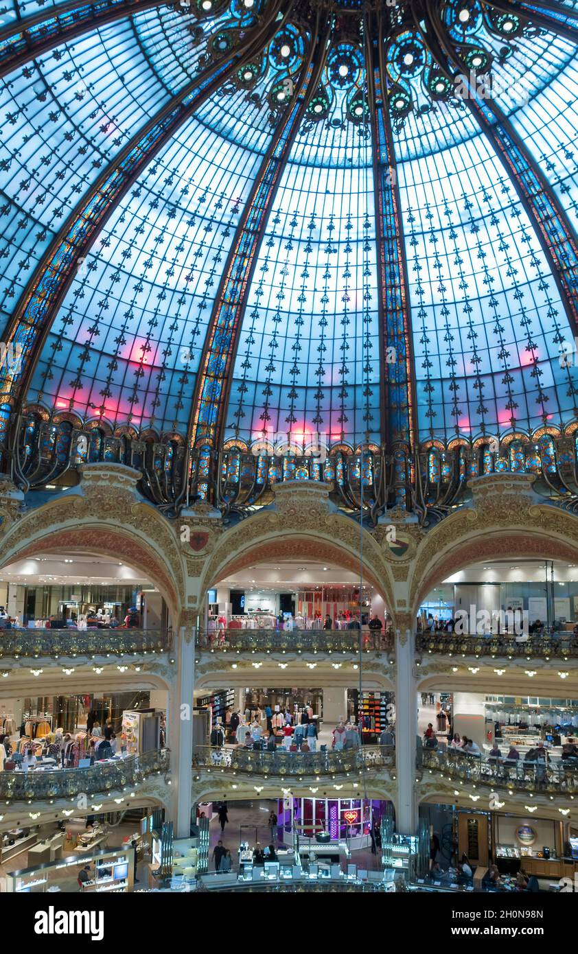 Galerien Lafayette Haussemann, Paris, Frankreich Stockfoto