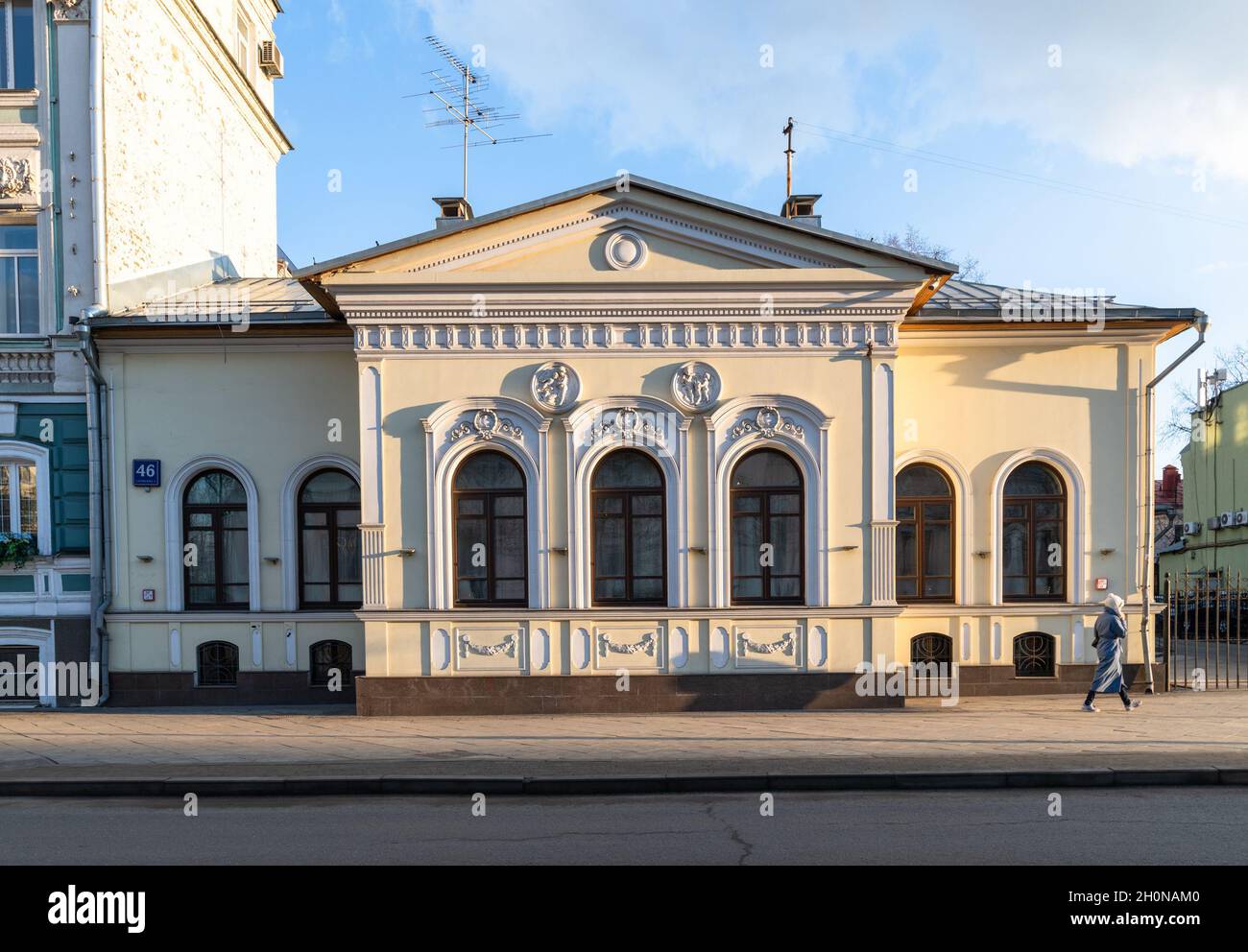 Moskau, Russland - das ehemalige Suworow-gut ist ein architektonisches Denkmal Stockfoto