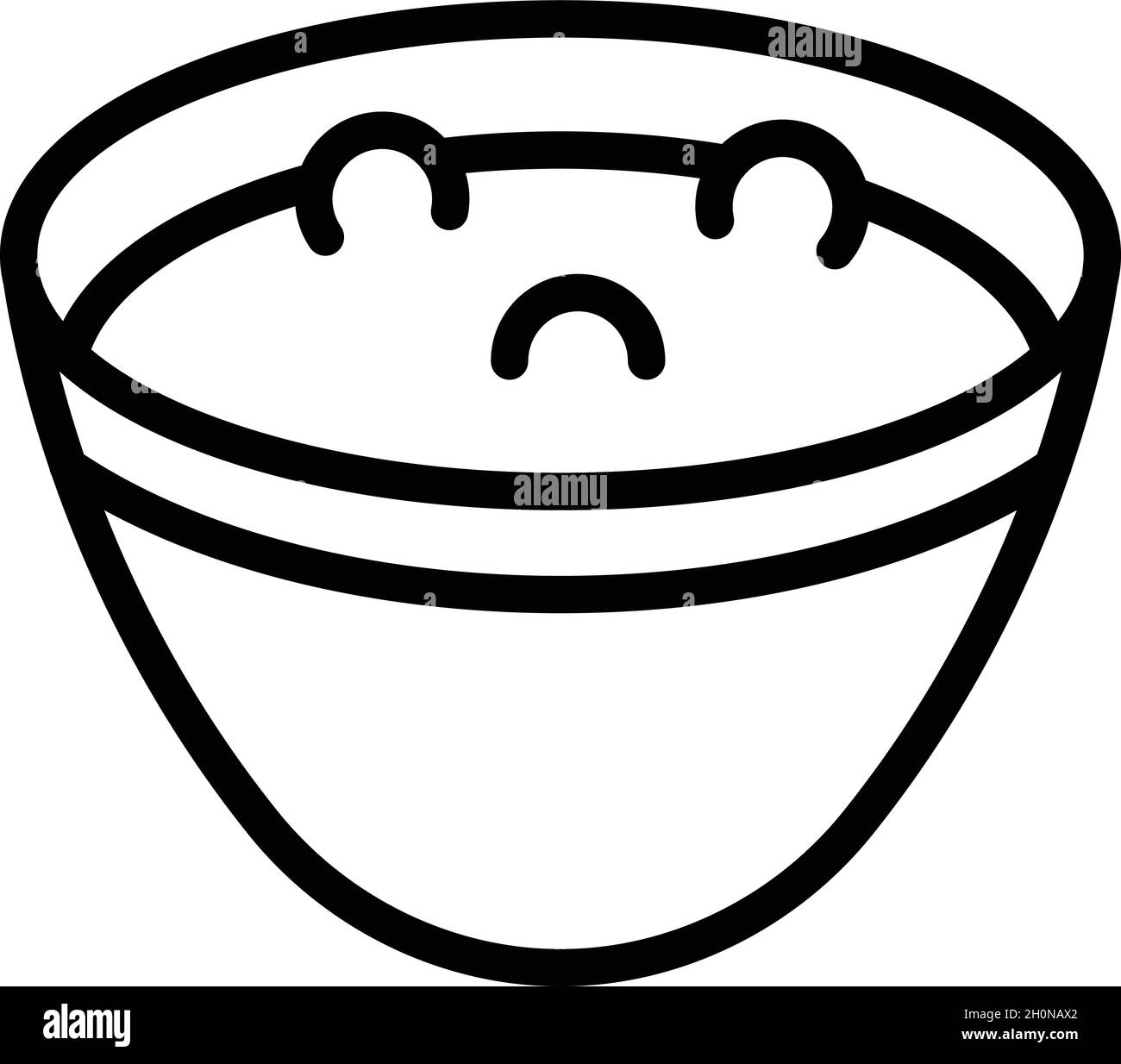 Vektor der Umrissdarstellung der Secremesuppe. Französisches Essen. Fleischsuppe Stock Vektor