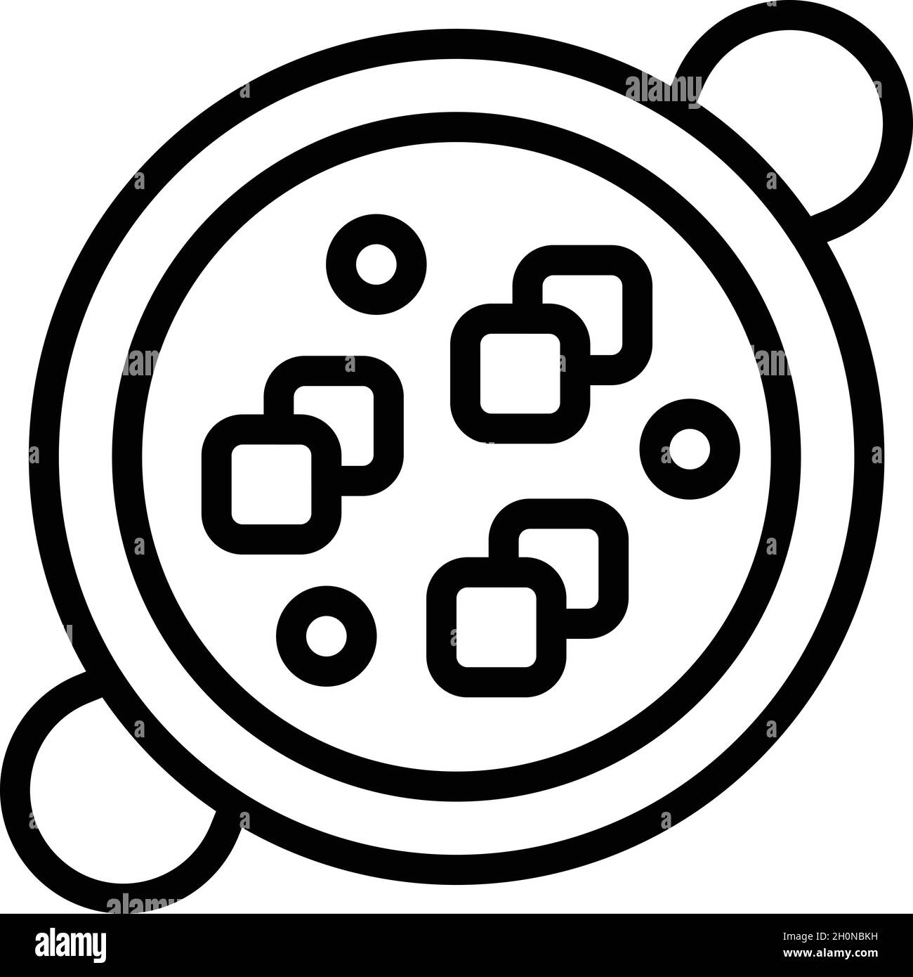 Vektorgrafik für das Symbol „Rindercremesuppe“. Abendessen mit Brühe. Speisegericht Stock Vektor Vektorgrafik für das Symbol „Rindercremesuppe“. Abendessen mit Brühe. Speisegericht Stock Vektor