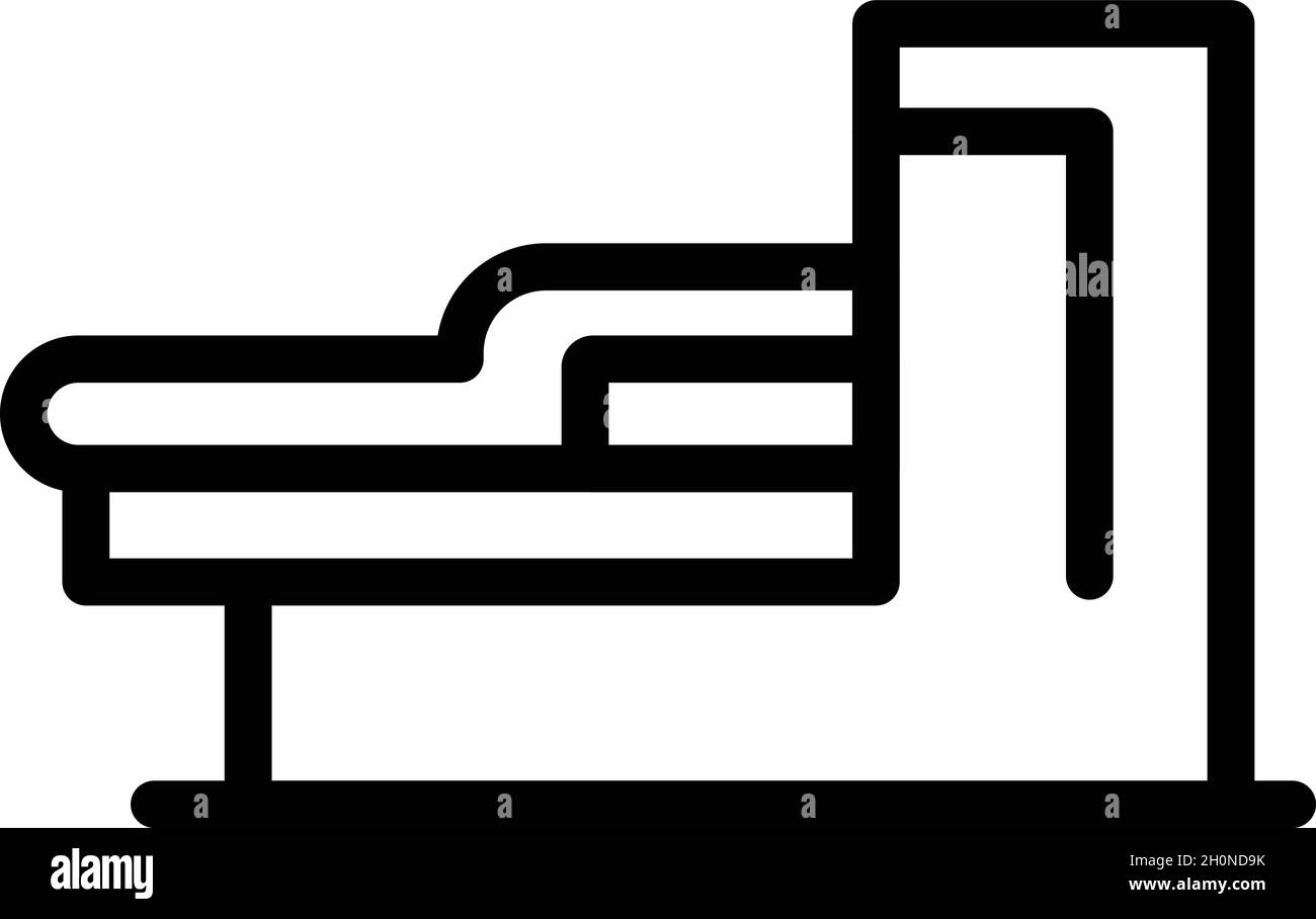 Ultraschall-mrt-Symbolumrissvektor. Magnetresonanz. Medizinische Untersuchung Stock Vektor