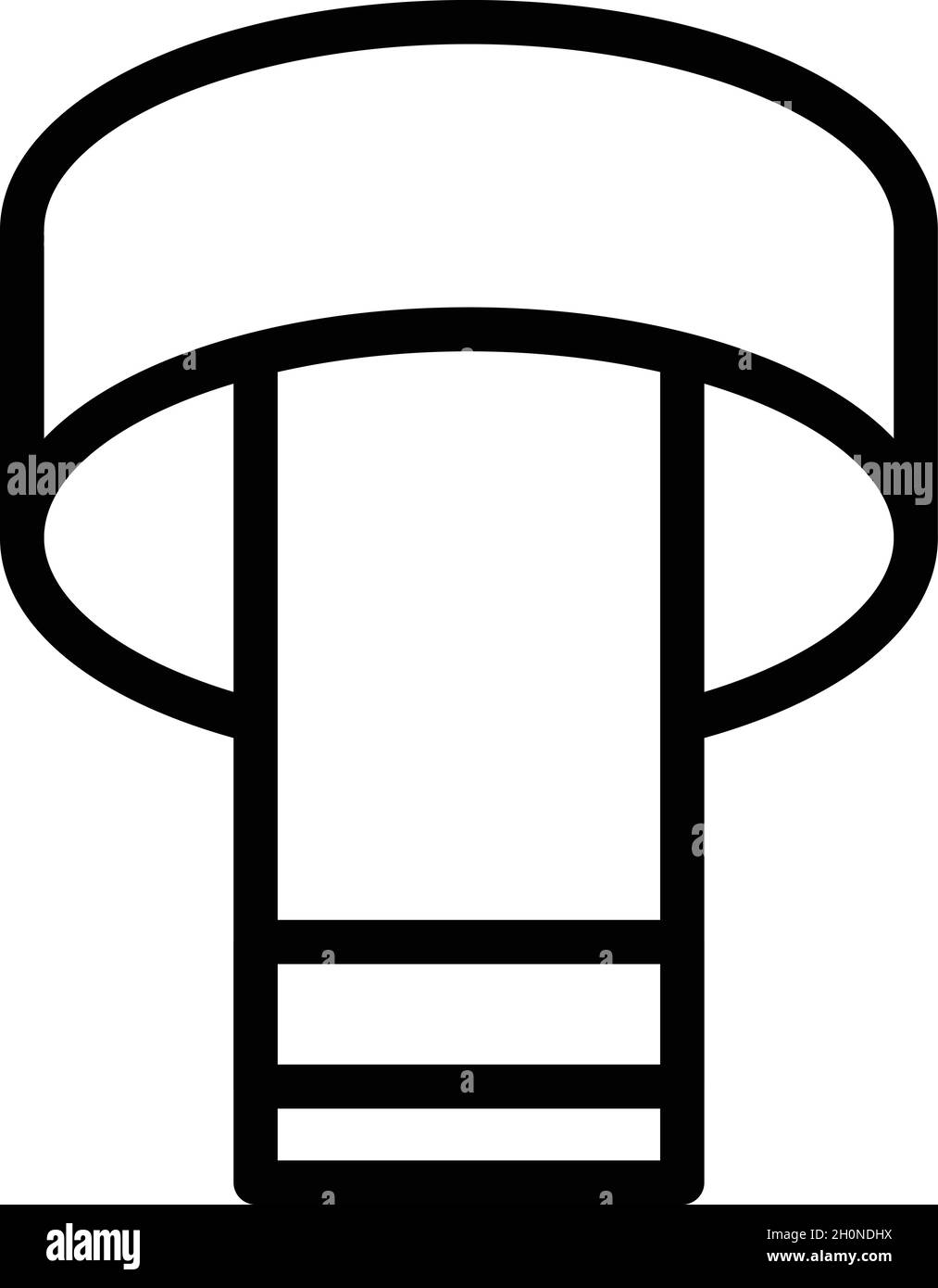 Care mri-Symbolumrissvektor. Magnetresonanz. Medizinischer Scanner Stock Vektor