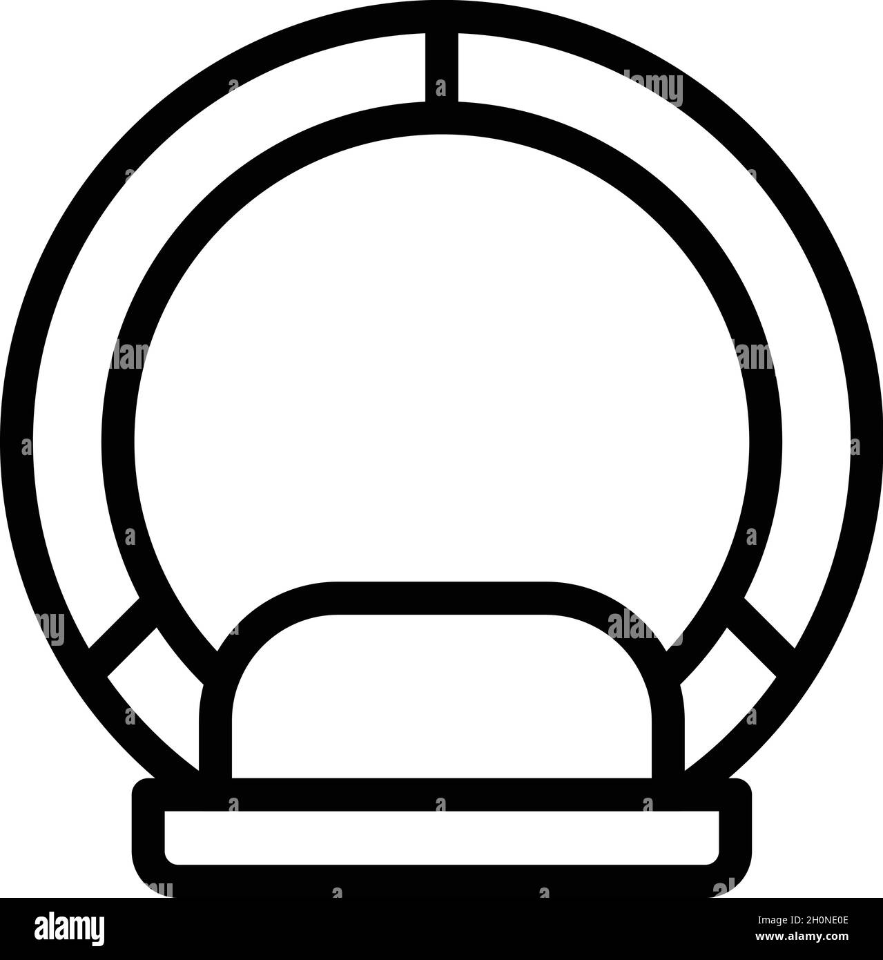Computer-mri-Symbolumrissvektor. Magnetresonanz. Medizinischer Scanner Stock Vektor