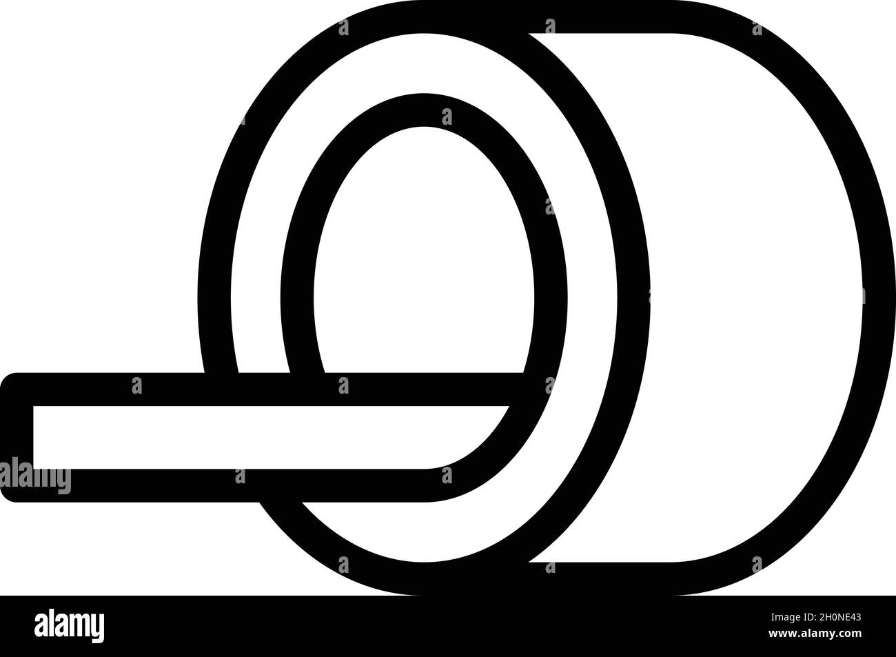 Grafik zum Umriss der MRT-Technologie. Magnetresonanz. Medizinischer Scanner Stock Vektor