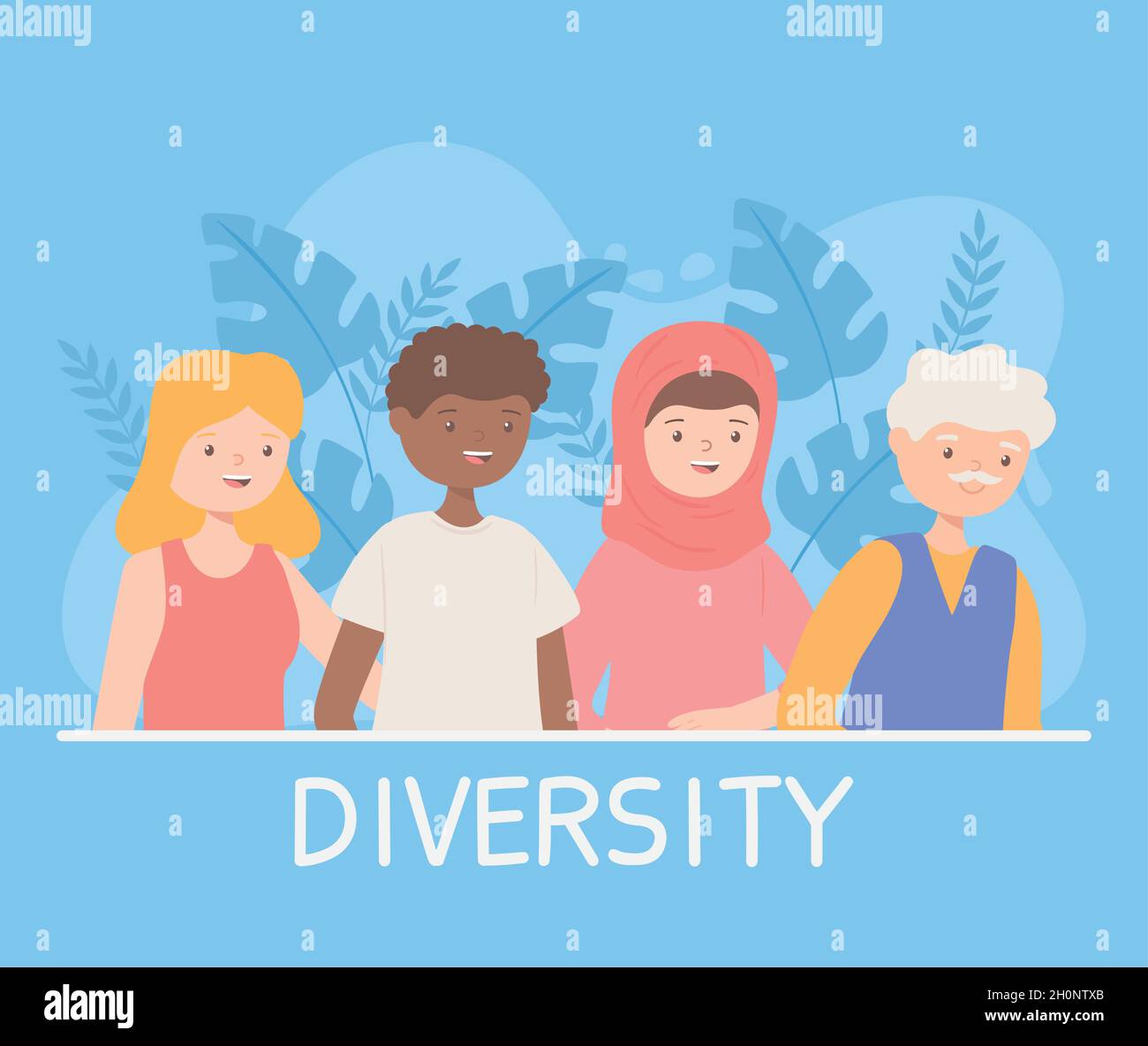 Karikatur „Diversity People“ Stock Vektor
