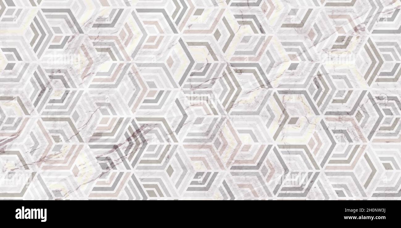 Geometrisches Muster Streifen grauen Hintergrund Luxus mit polygonalen Form und Marmor-Textur Stock Vektor