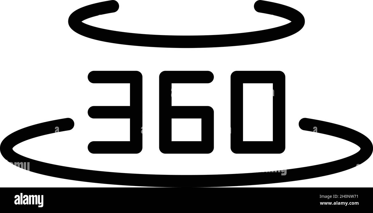 Futuristischer Vektor für den Umriss des VR-Symbols. Virtuelle Tour. Kamerawinkel Stock Vektor