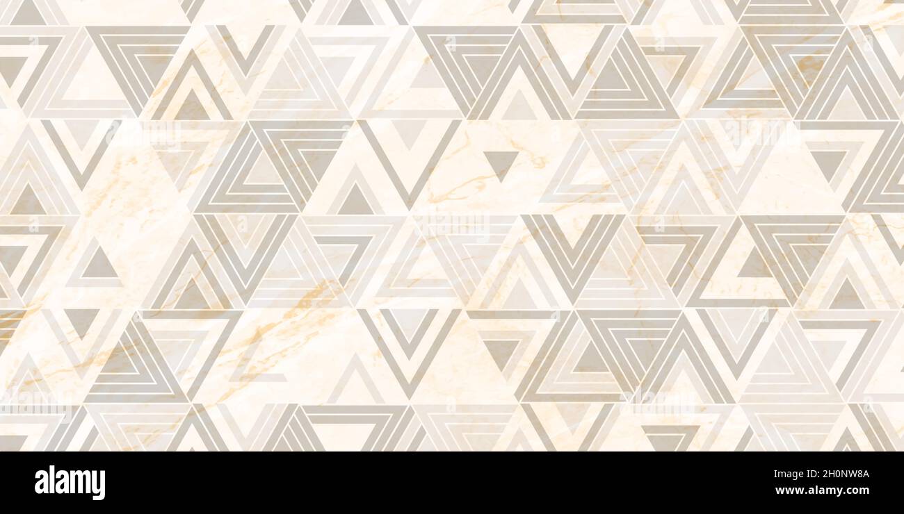 Abstrakte geometrische Muster Streifen Dreieck-Form mit Marmor Textur Luxus von weißen und grauen Hintergrund Stock Vektor