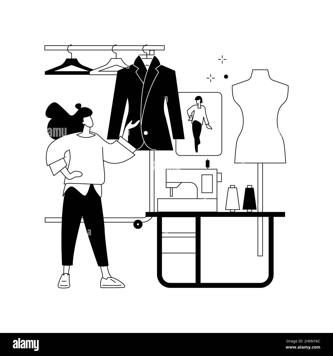 Mode-Design abstrakte Konzept Vektor Illustration. Stock Vektor