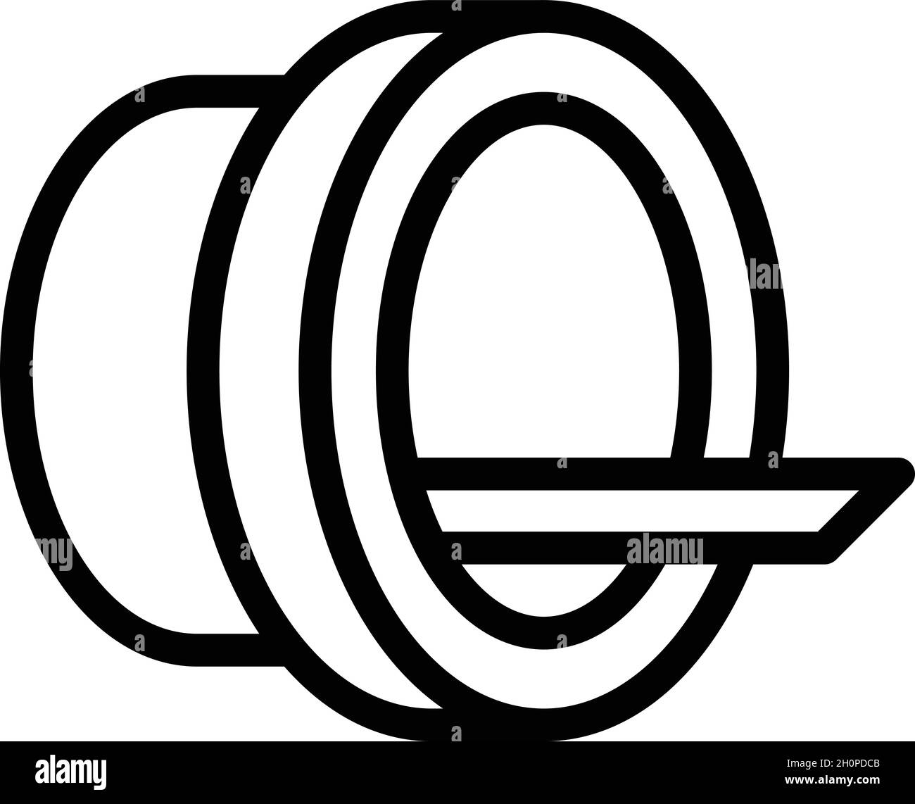 Vektorgrafik für MRT-Symbolumrisse. CT-Scan. Medizinischer Scanner Stock Vektor