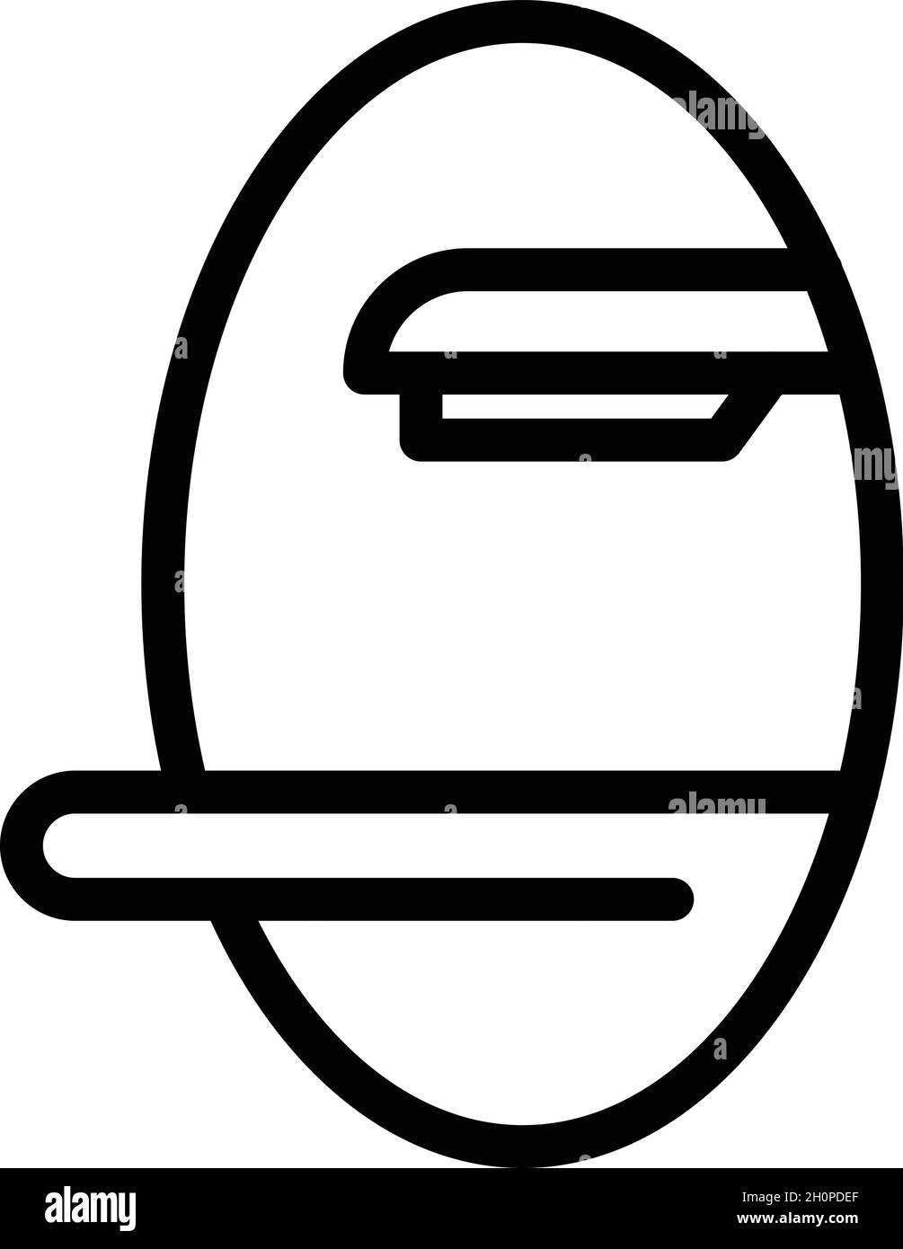 Medizin mri Symbol Umriss Vektor. Magnetresonanz. Medizinischer Scanner Stock Vektor