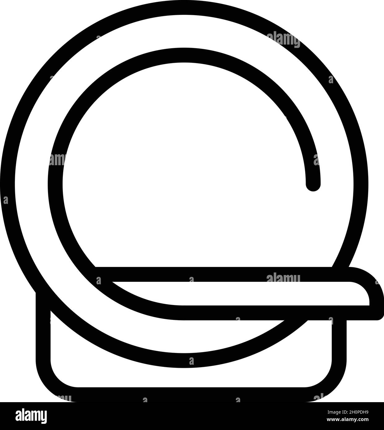 Vektorgrafik für die Darstellung der MRT-Diagnose-Symbole. Magnetresonanz. Medizinischer Scanner Stock Vektor
