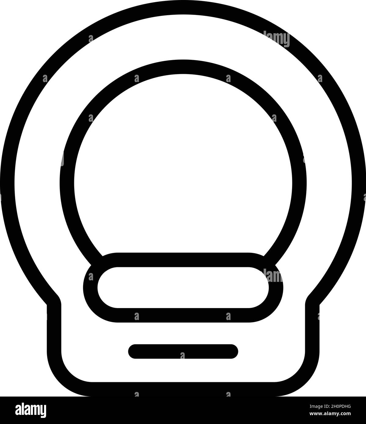 Man Medical mri-Symbolumrissvektor. Medizinischer Scanner. Magnetresonanz Stock Vektor