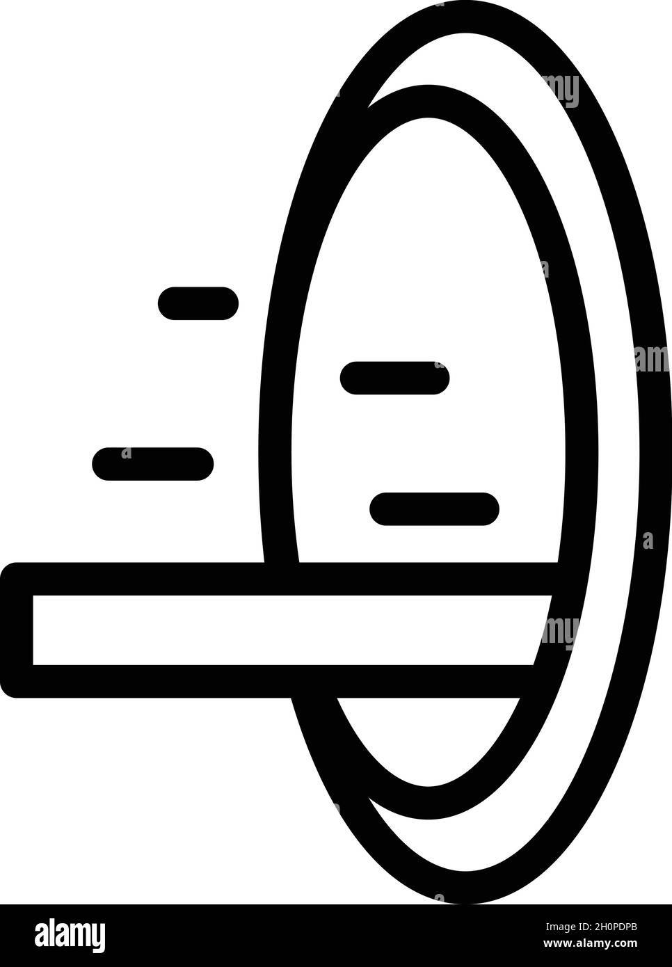 Healthcare mri-Symbolumrissvektor. Magnetresonanz. Medizinische Bildgebung Stock Vektor