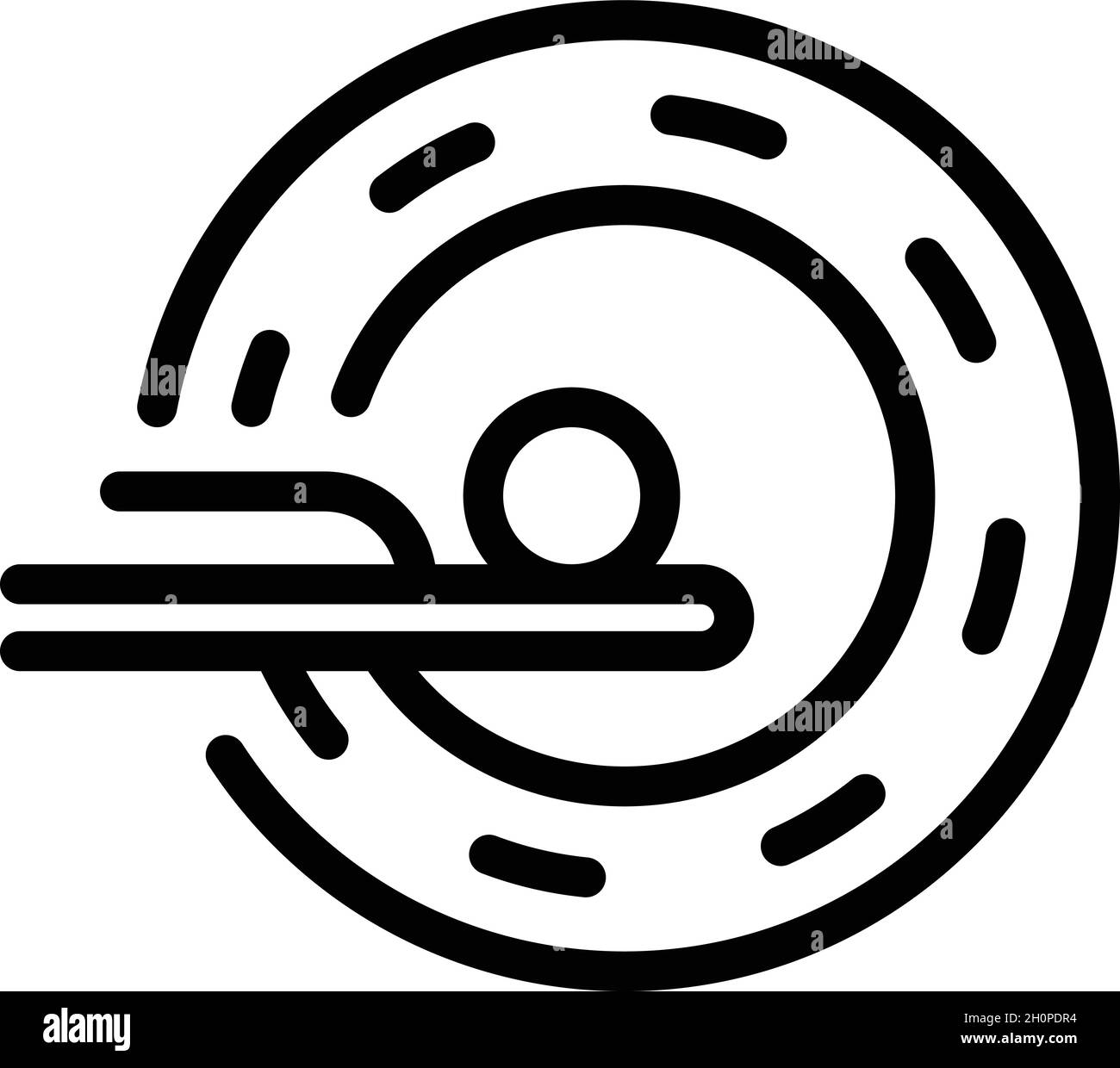 Gurney mri-Symbolumrissvektor. Bildgebungs-Scan. Medizinische Maschine Stock Vektor