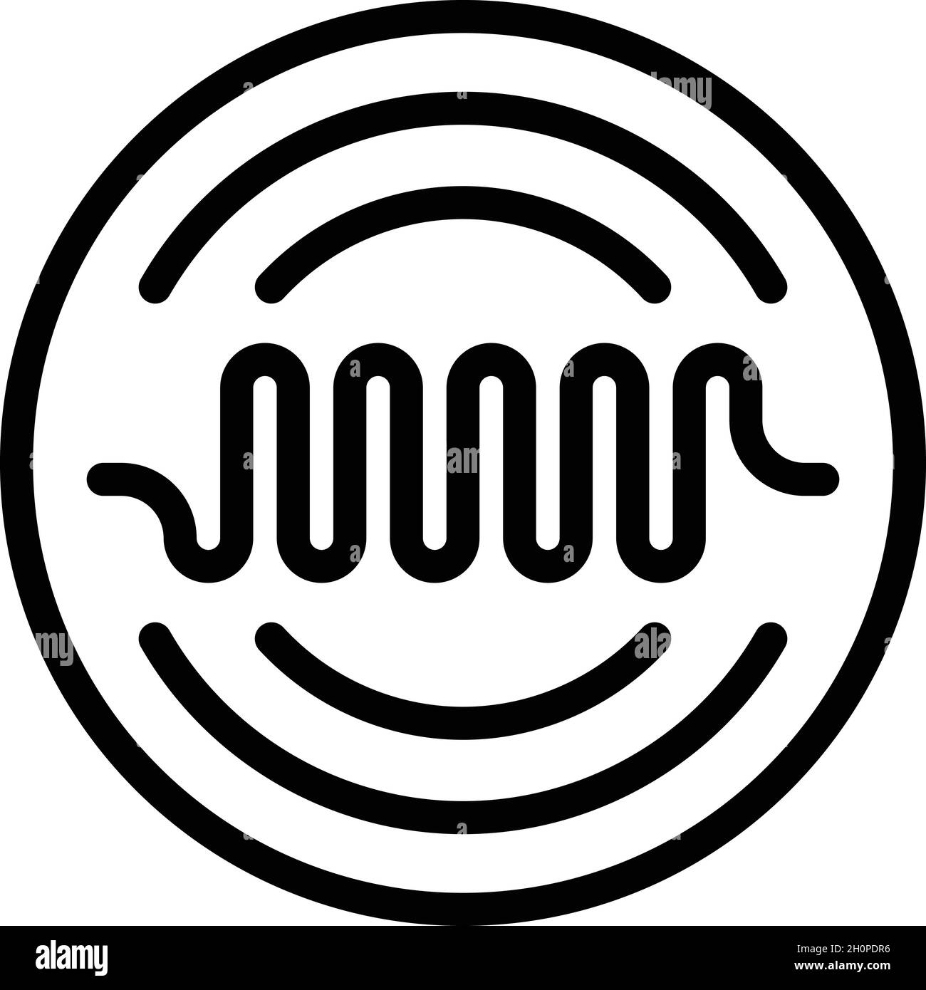 Vektor für die Kontur des MRT-Symbols der Schwester. Medizinischer Scanner. Krebsmaschine Stock Vektor