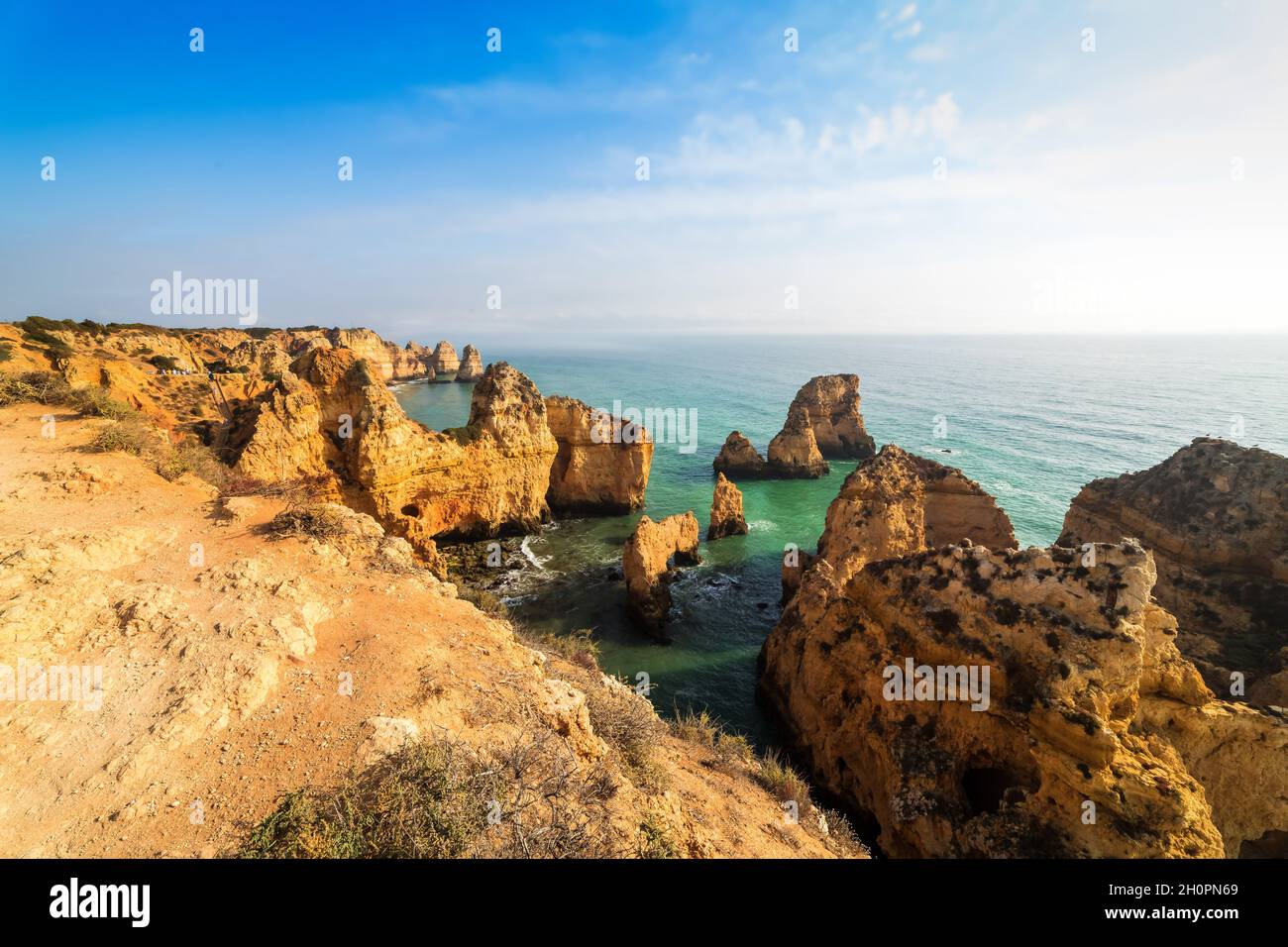 Portugal, Algarve: Klippen in Lagos Stockfoto