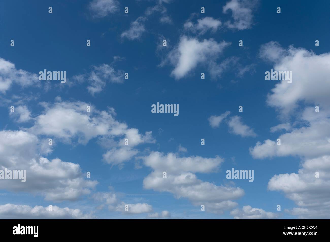 Hintergrund blauer Himmel mit weißen Wolken Stockfoto