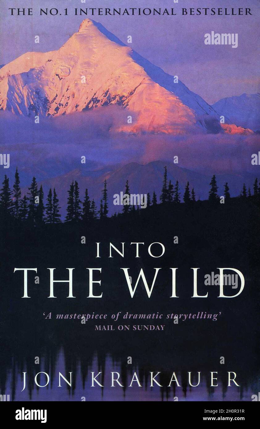 Buchumschlag. „Into the Wild“ von Jon Krakauer. Stockfoto