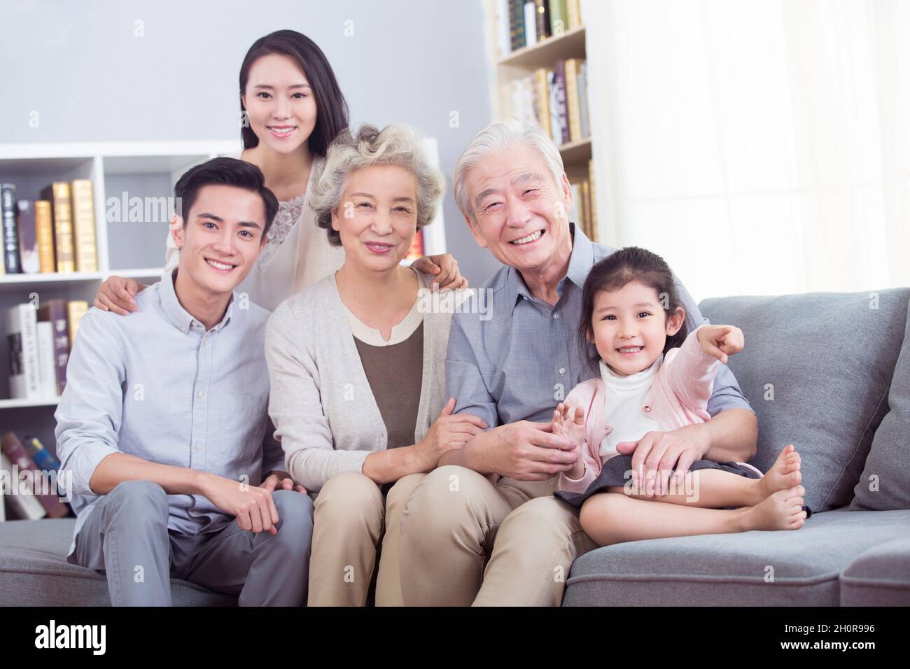 Warmes Familienfoto Stockfoto