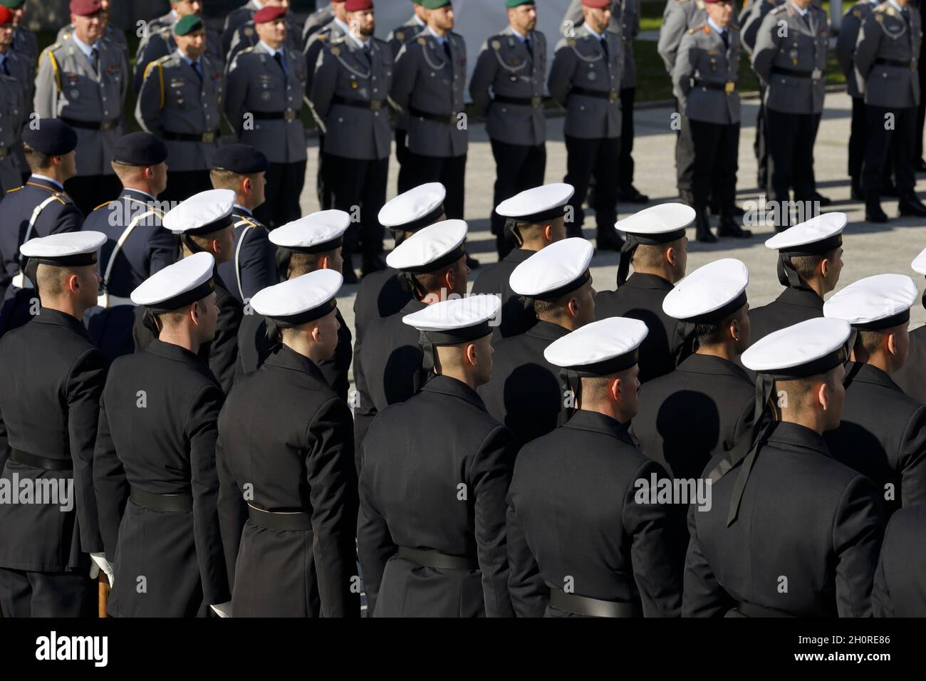 Berlin, Berlin/Deutschland, 13. Oktober 2021. Letzter Roll-Call zu Ehren der Veteranen der deutschen Afghanistan-Mission. Stockfoto