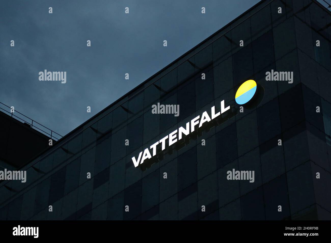 Vattenfall Hauptsitz in Solna, Stockholm, Schweden, am Sonntagnachmittag. Stockfoto