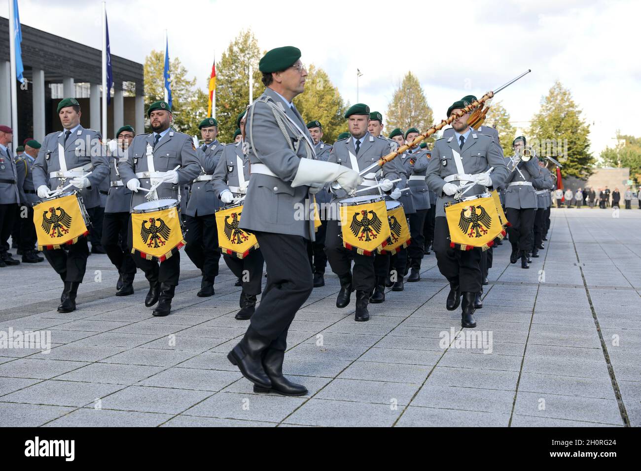 Berlin, Berlin/Deutschland, 13. Oktober 2021. Letzter Roll-Call zu Ehren der Veteranen der deutschen Afghanistan-Mission. Stockfoto