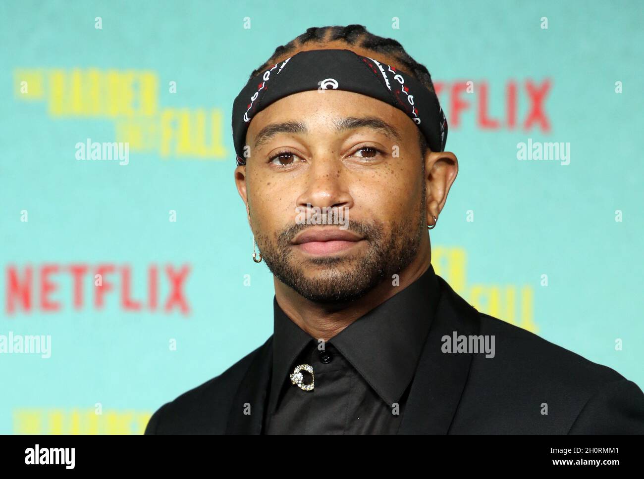 Los Angeles, Ca. Oktober 2021. Kevin Phillips, bei der Special Screening of the Harder they Fall am 13. Oktober 2021 im Shrine in Los Angeles, Kalifornien. Quelle: Saye Sadou/Media Punch/Alamy Live News Stockfoto