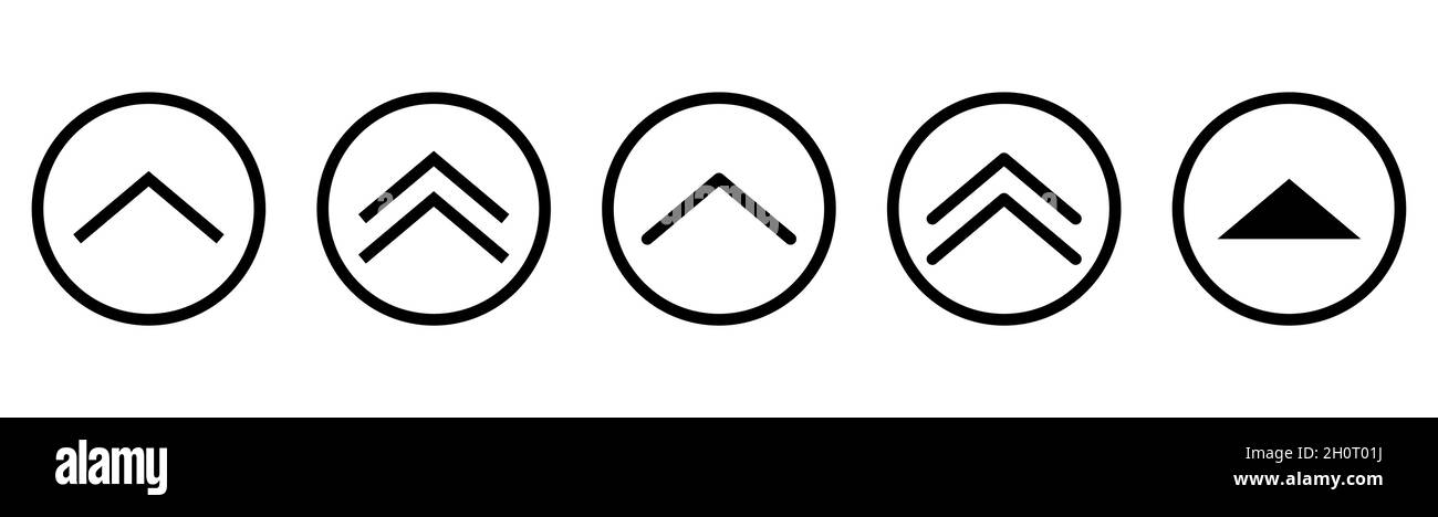 Vektor nach oben wischen Symbol eingestellt. Linienkunst. Kann für Web- und Mobile-App-Design verwendet werden Stock Vektor