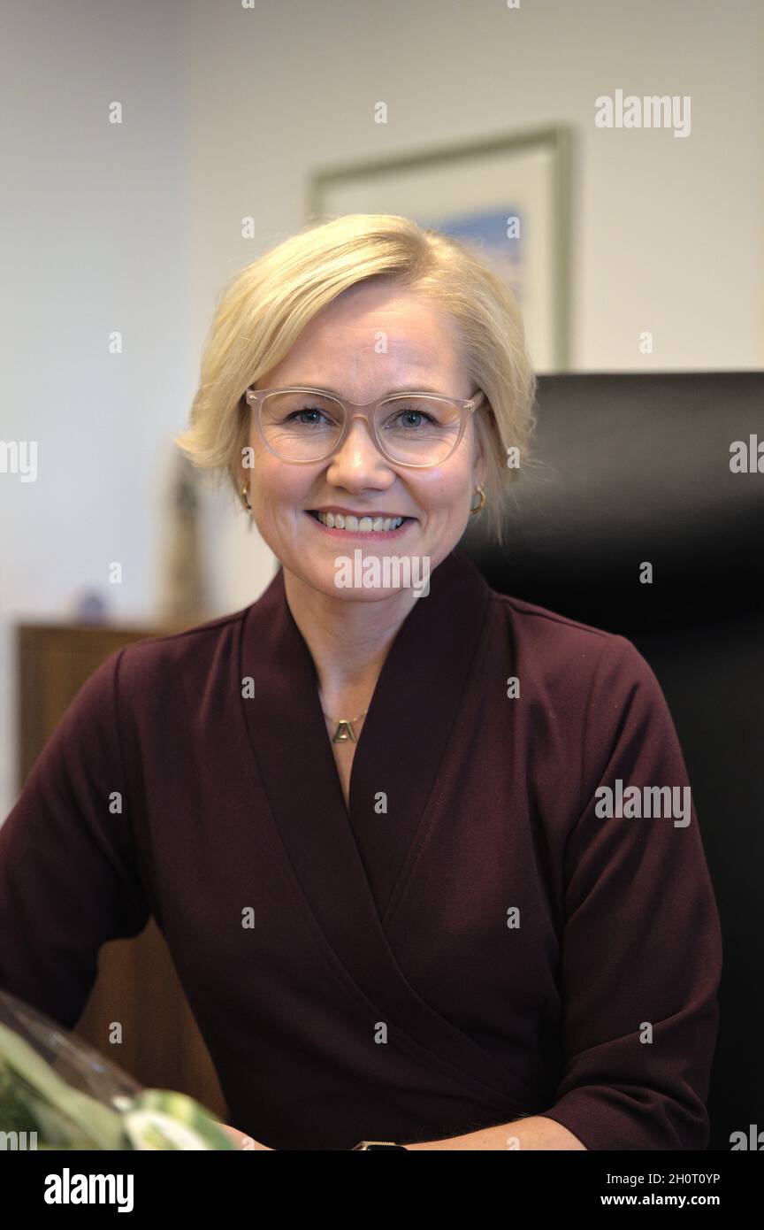 Oslo Norwegen 14 10 2021 Oslo 20211014 Ingvild Kjerkol Labour Party Ministerin Fur Gesundheit Und Pflege Im Amt Foto Ali Zare Ntb Stockfotografie Alamy