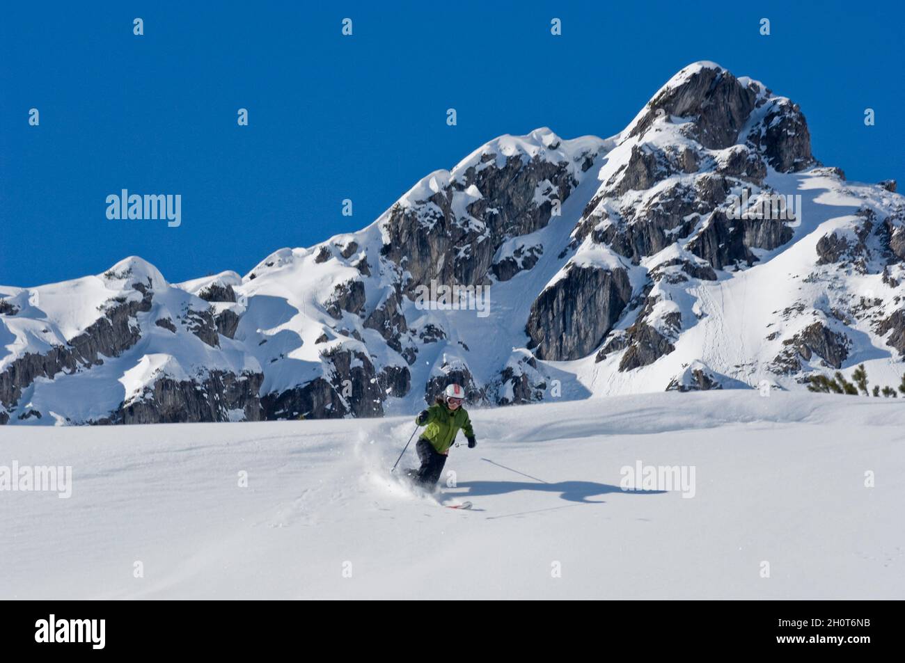 Perfekte Bedingungen für das Freeriding in den Allgäuer Alpen Stockfoto