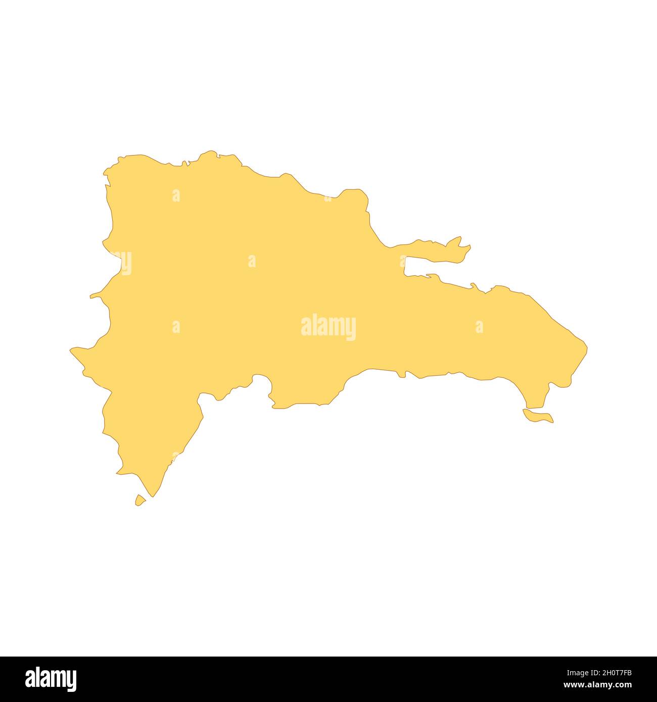 Dominikanische Republik Kartenfarbe Linienelement. Grenze des Landes. UI UX GUI Design-Element. Bearbeitbare Kontur. Stock Vektor