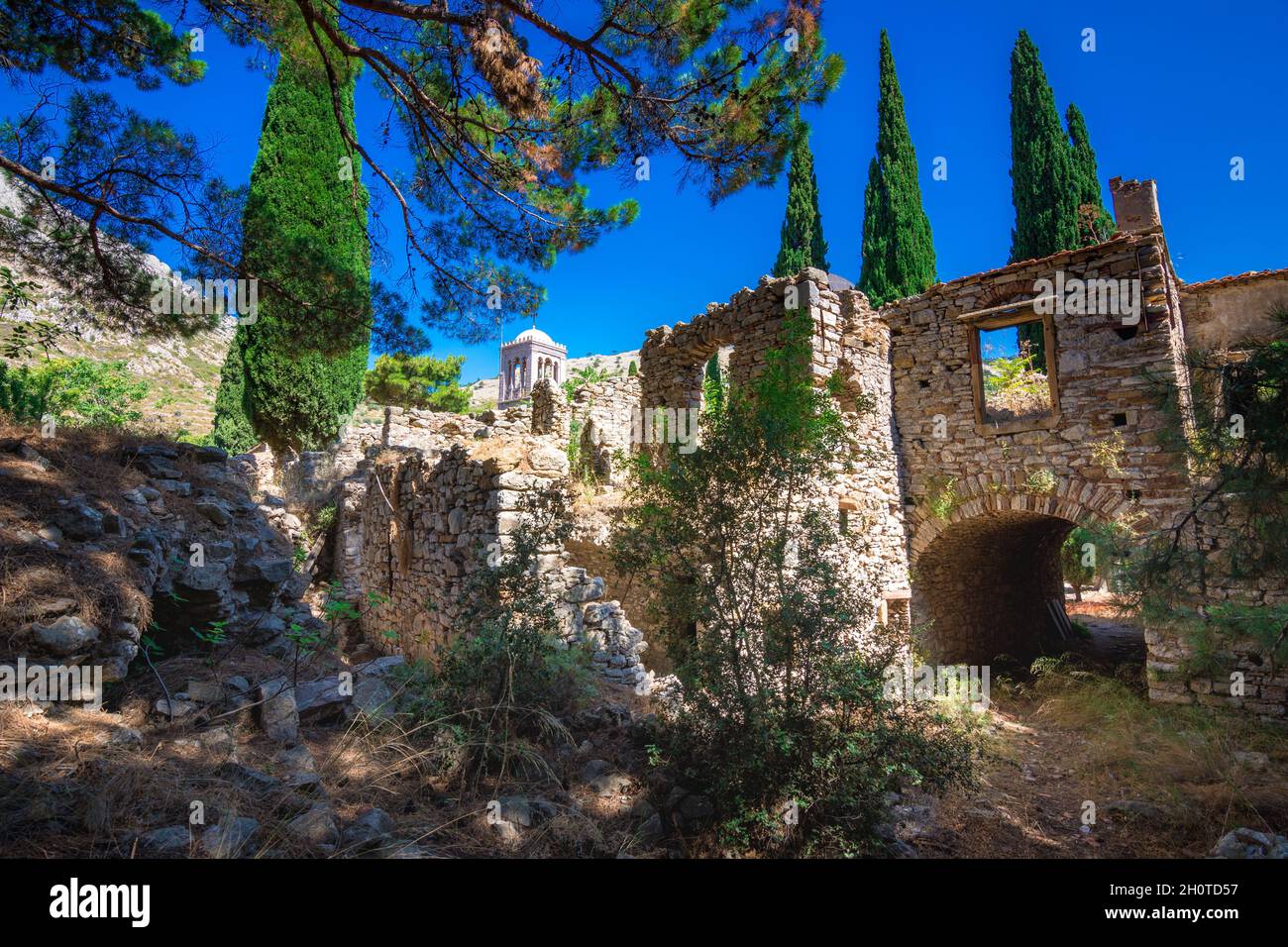 Das Kloster Nea Moni auf Chios Island, Griechenland Stockfoto