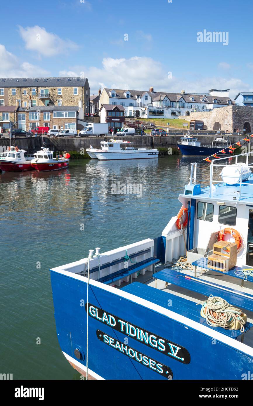 Fischerboote in Seahouses Harbour North Sunderland Harbour Northumberland Coast Seahouses England GB UK Europa Stockfoto