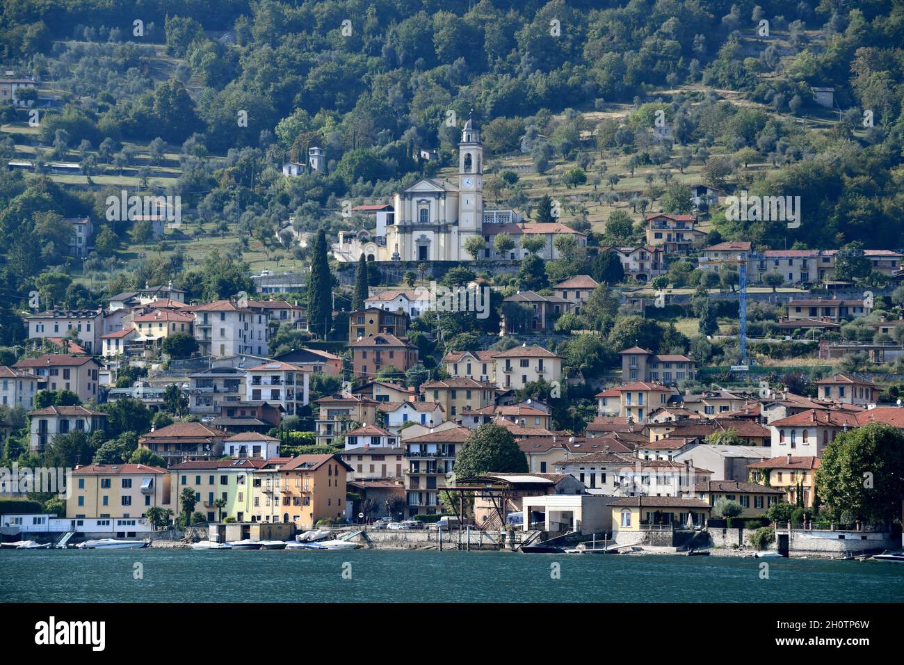 Comer See, Italien Kirche von Sant Abbondio in Mezzegra am Comer See, Italien Stockfoto