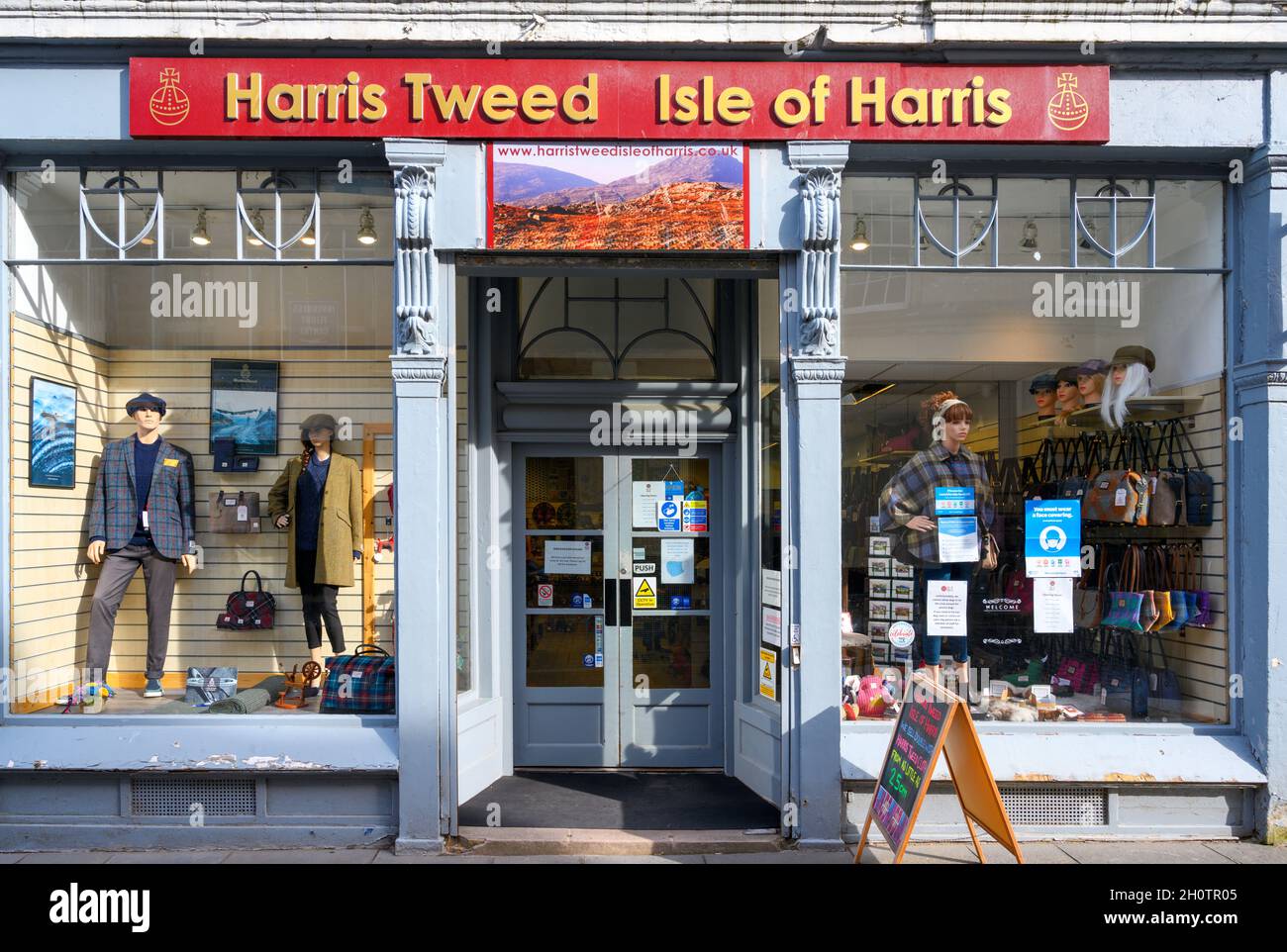 Harris Tweed Shop, Inverness, Schottland, Großbritannien Stockfoto