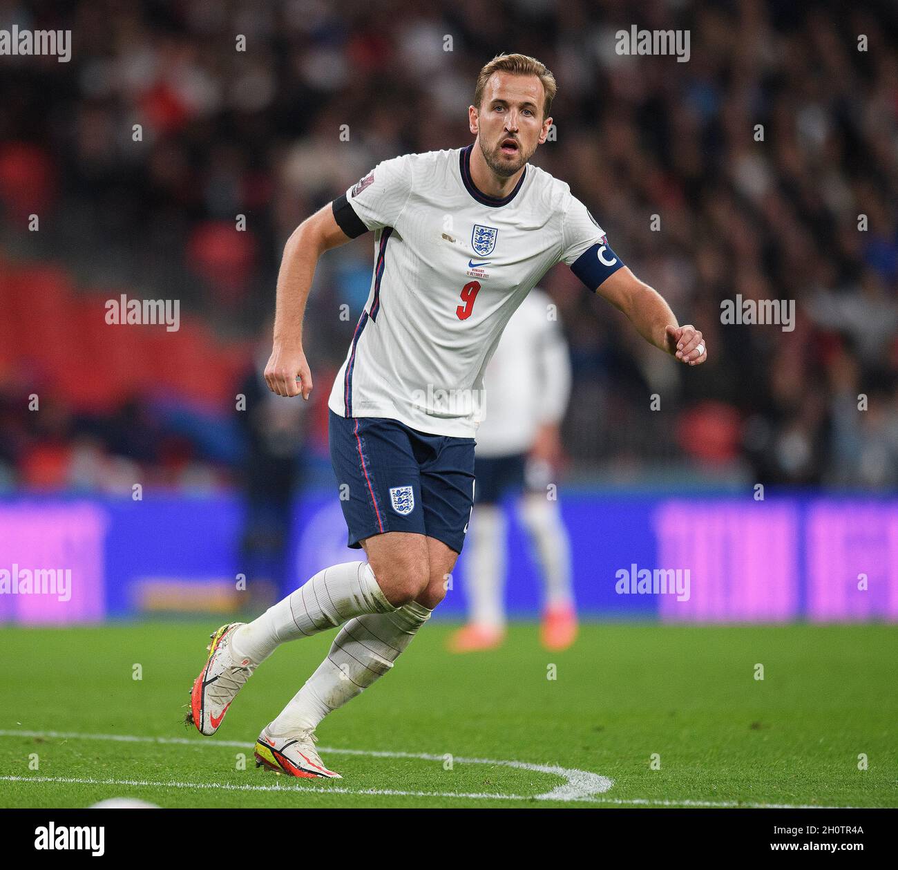 England gegen Ungarn - FIFA Fußball-Weltmeisterschaft 2022 - Europameisterschaft - Gruppe I - Wembley-Stadion der englische Harry Kane während des Spiels im Wembley-Stadion. Bildnachweis : © Mark Pain / Alamy Live News Stockfoto