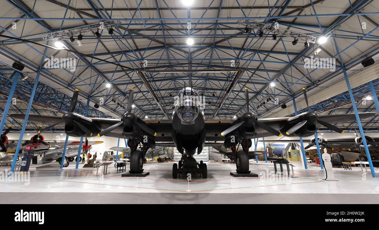 Bomber von Avro Lancaster, Royal Air Force Museum, London Stockfoto