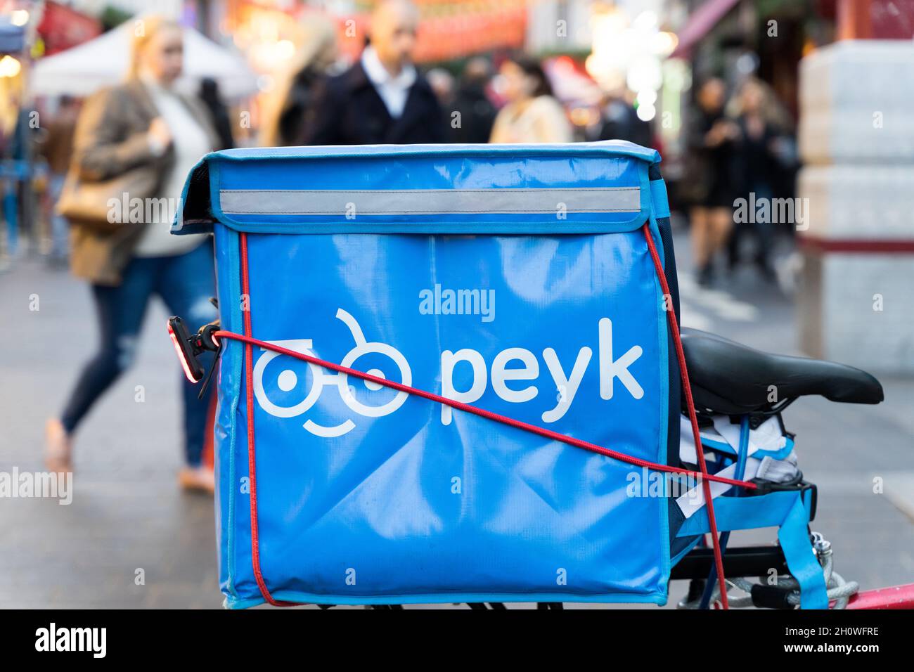 PEYK Rückentasche Nahaufnahme London UK Stockfoto