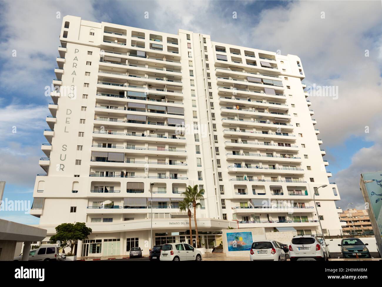 Paraiso del Sur Apartments an der Playa Paraíso auf Teneriffa Stockfoto