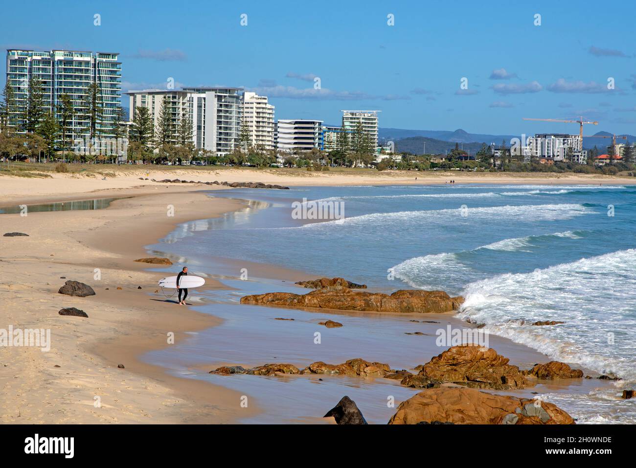 Surfer in Kirra Stockfoto