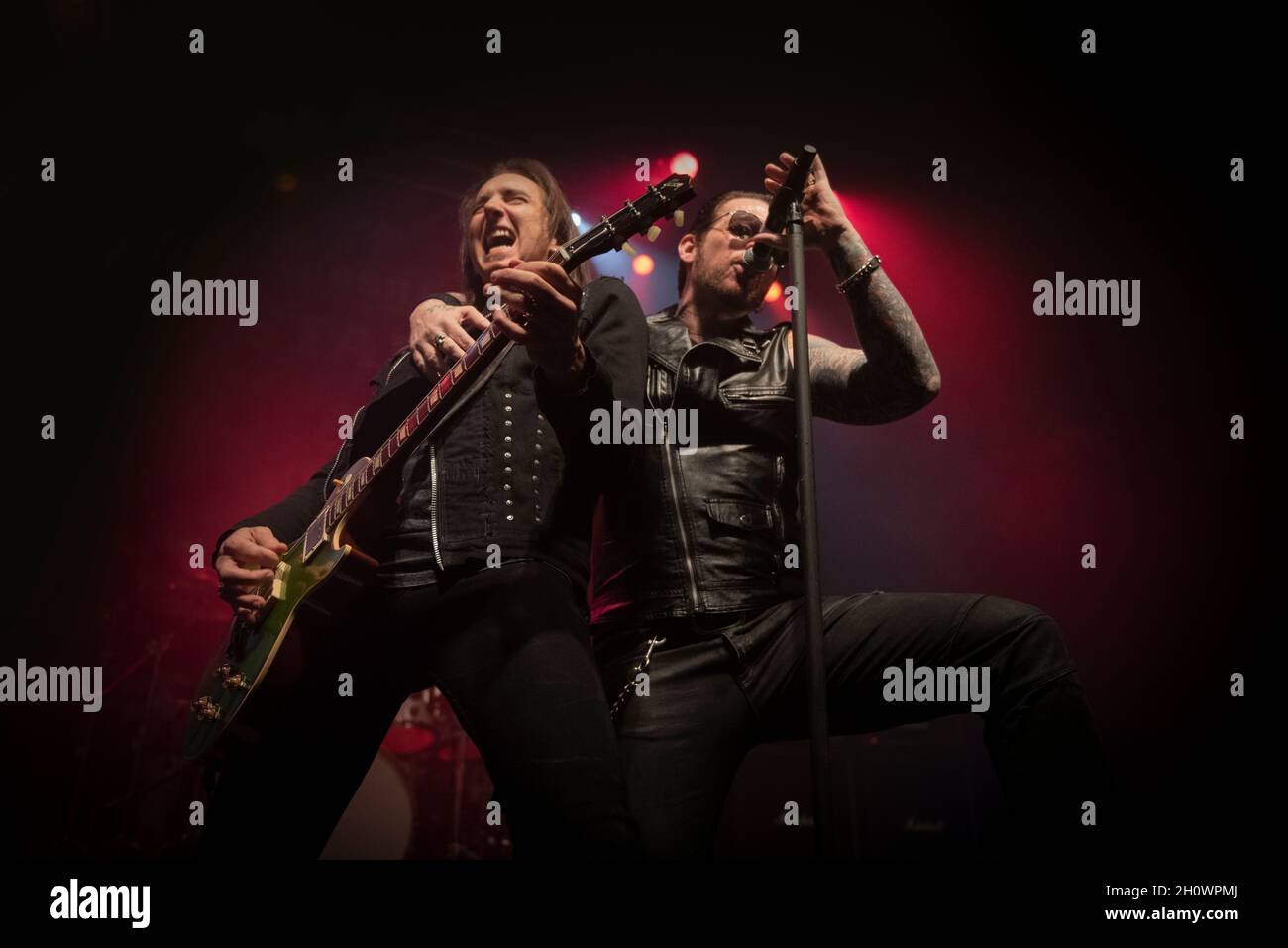 Black Star Riders (Ricky Warwick und Damon Johnson) live im Konzert im O2 Institute Birmingham, 18. März 2017. Live-Musikfotografie. Stockfoto