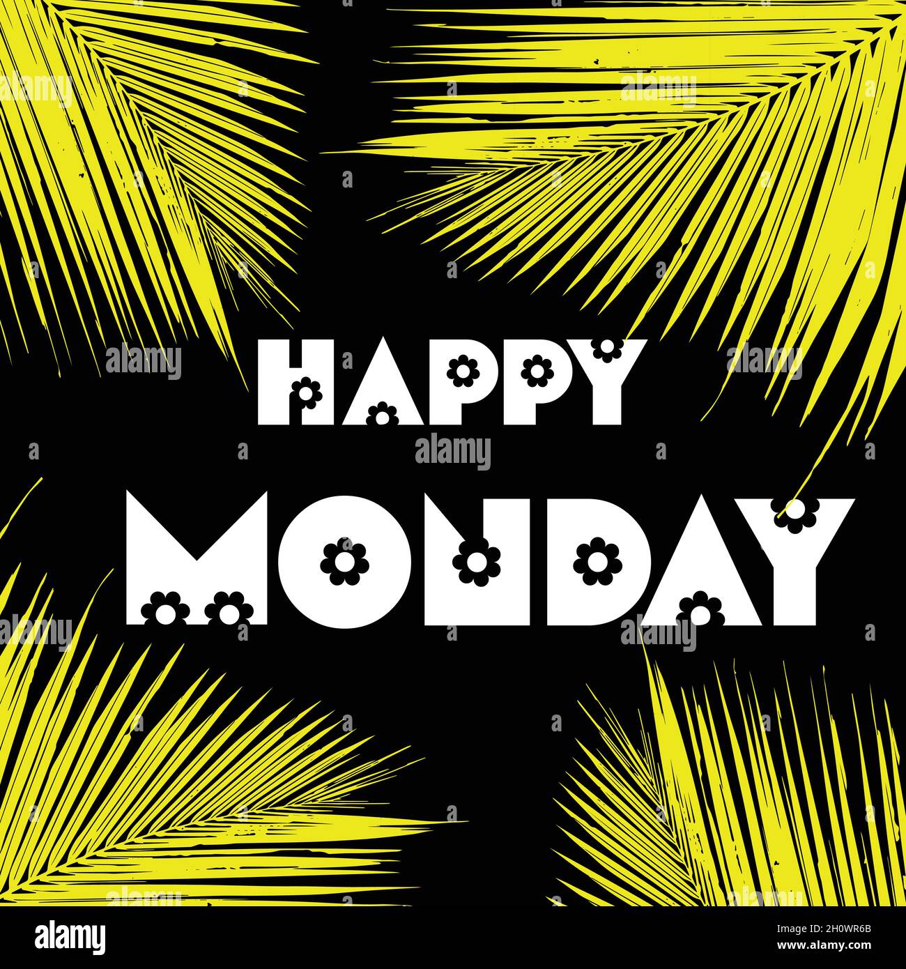 Creative Happy Monday Vektor-Design. Exotisches Vektordesign für Poster, Banner und Grußkarten. Typografie-Design kann als Motivation für den Tag nutzen. Stock Vektor