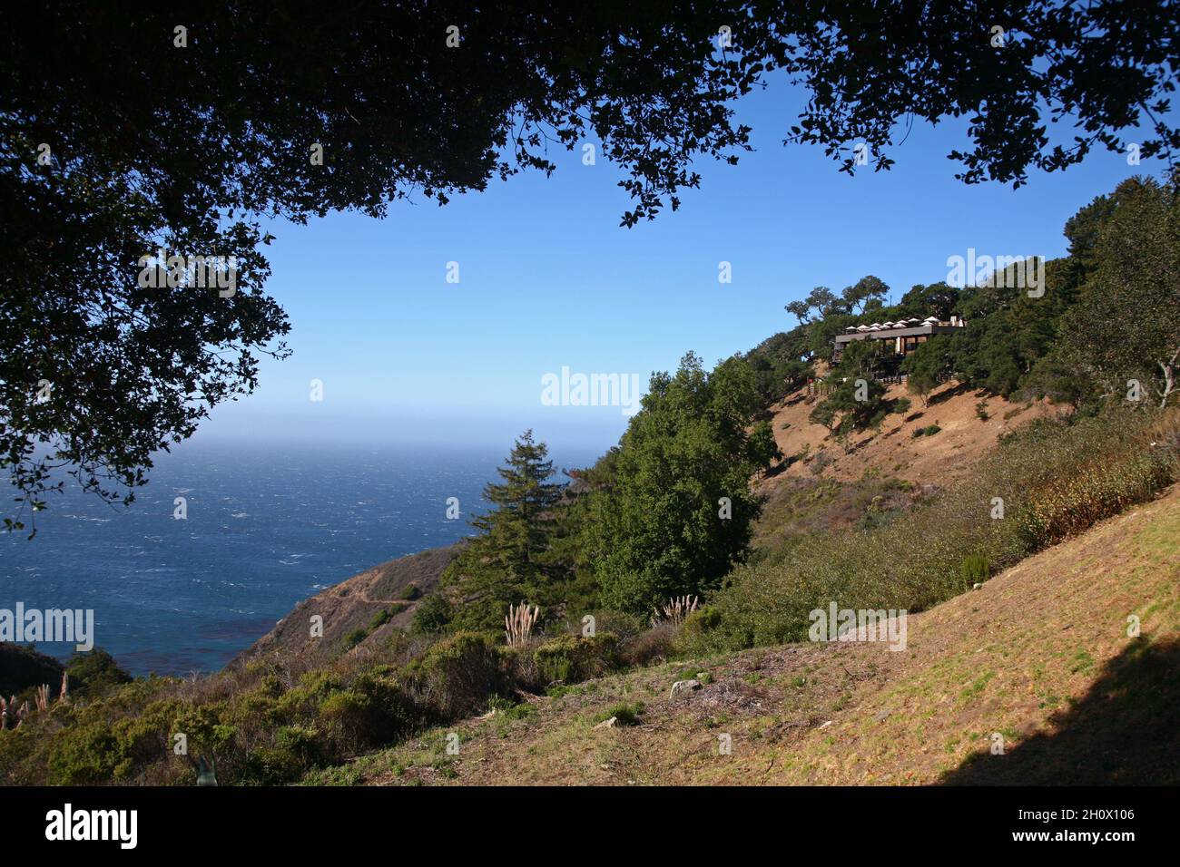 Nepenthe Restaurant in Big Sur CA Stockfoto