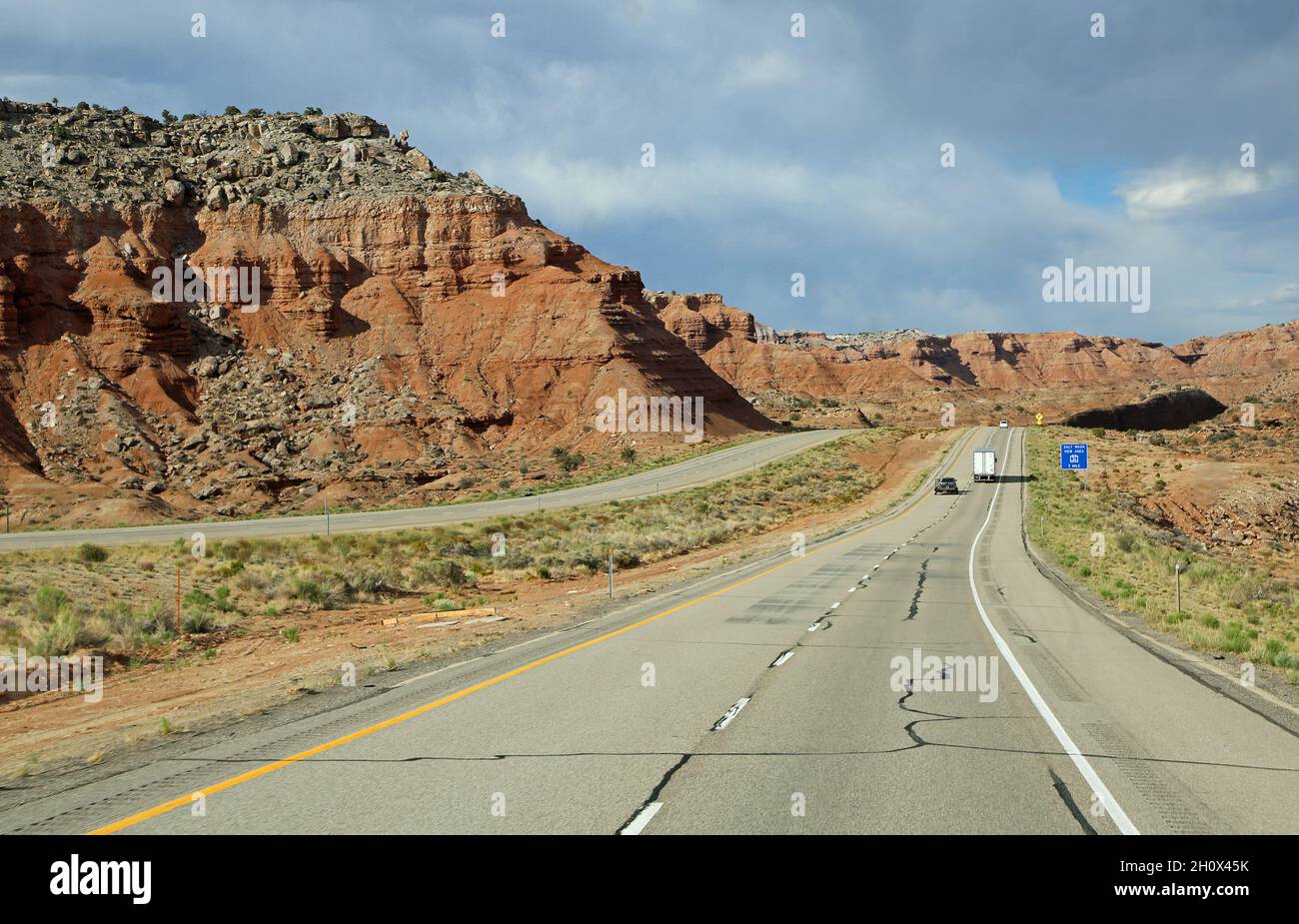 I-70 in Salt Wash Area, Utah Stockfoto
