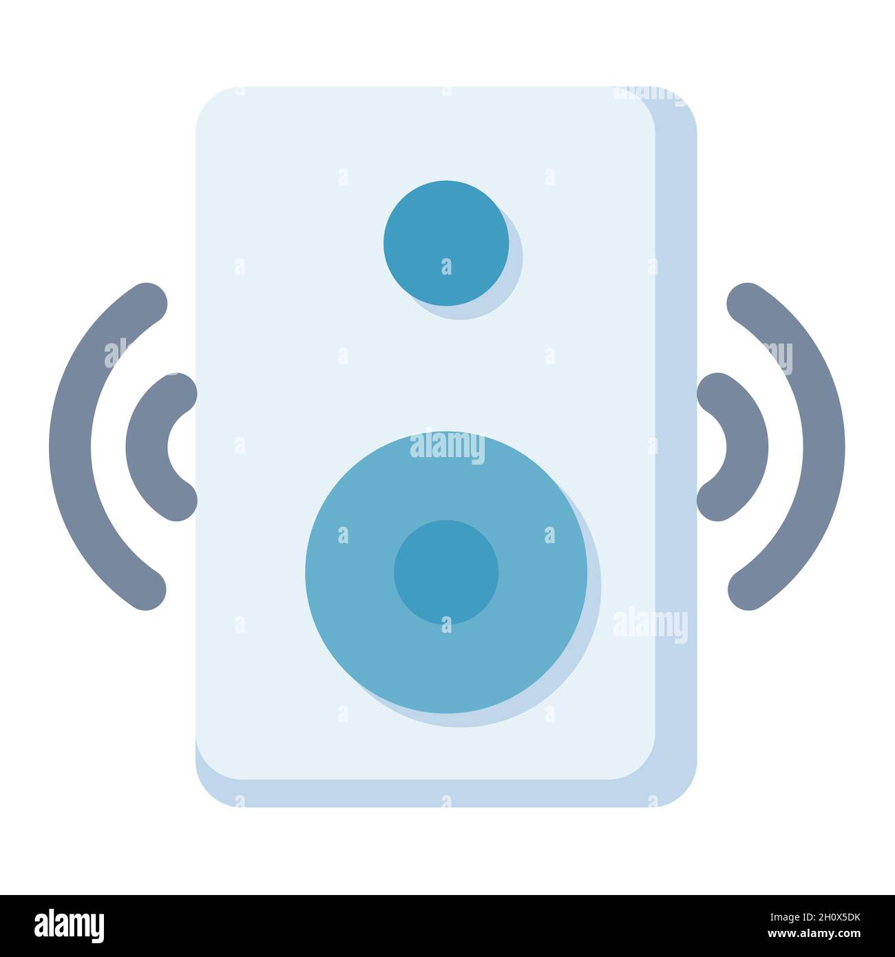 Smart Speaker Wireless iot einzelnes isoliertes Symbol mit flacher Vektorgrafik Stockfoto