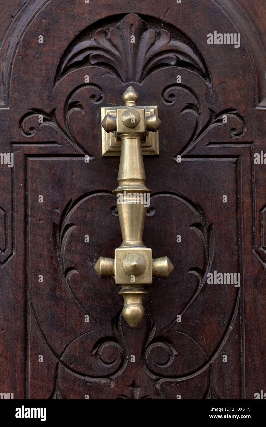 Bronzeklopfer. Faura. Comunitat Valenciana. Spanien. Stockfoto